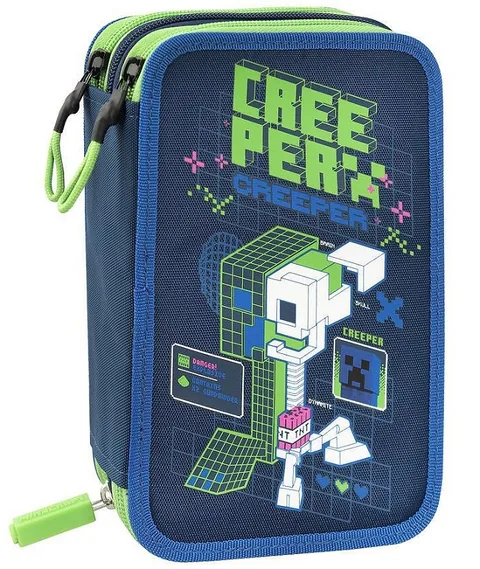 Penar Scolar Echipat Panini Minecraft Creeper Anatomy Neon