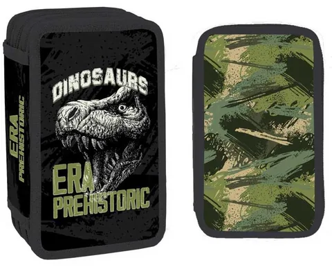 Penar Scolar Echipat S. Cool Dino Era 38 Bucati 3 Fermoare
