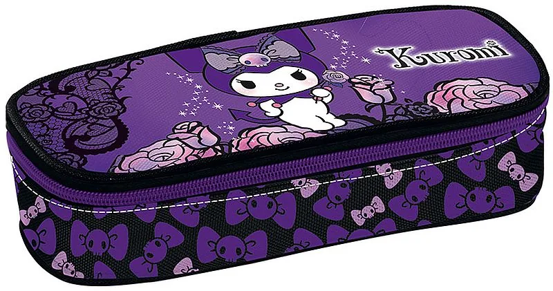 Penar Scolar Graffiti Kuromi Oval Purple Laces 1 Fermoar