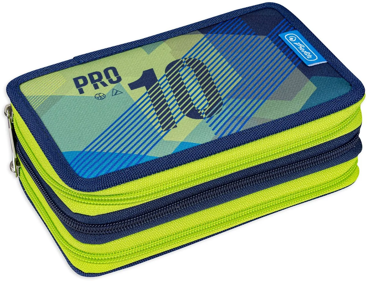 Penar Școlar Herlitz Green Goal cu 3 Fermoare 31 Piese