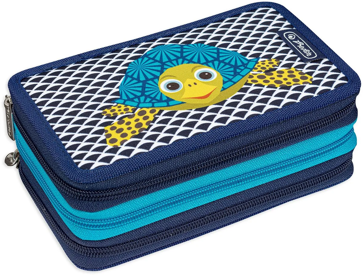 Penar Scolar Herlitz Turtle cu 3 Fermoare 31 Piese