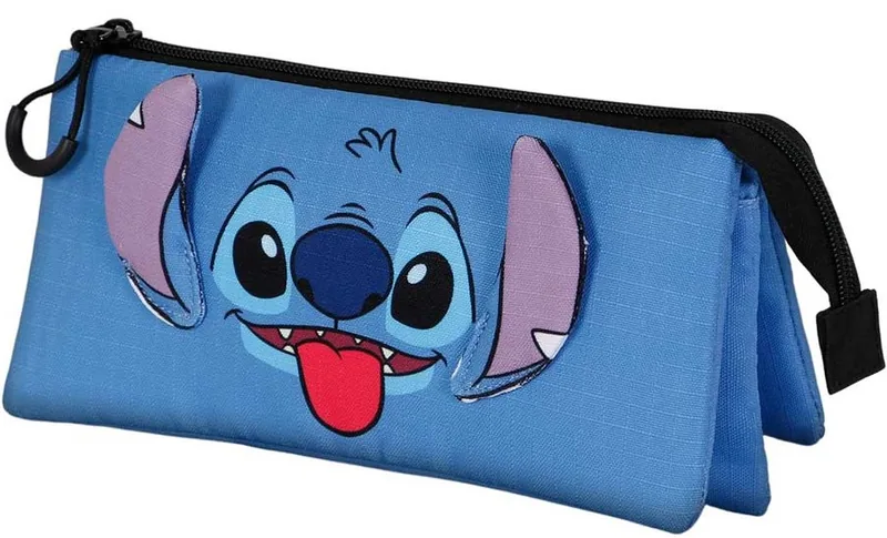 Penar Scolar Karactermania Lilo & Stitch 3 Fermoare Albastru