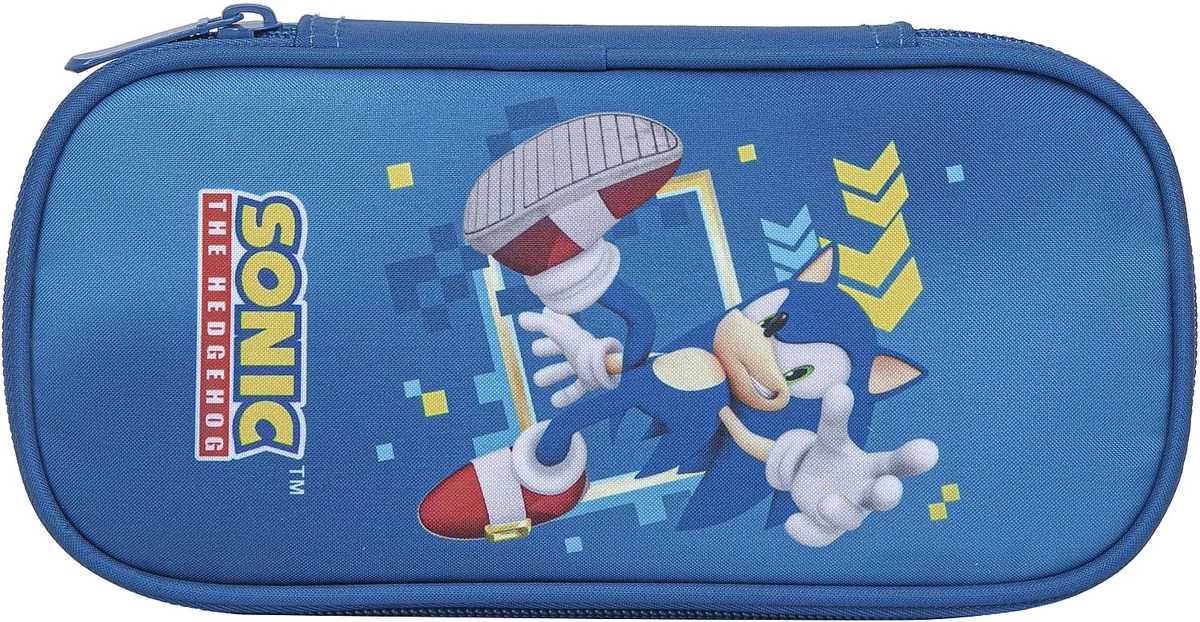 Penar Școlar Kstationery Sonic Gotta Go Fast cu 1 Fermoar