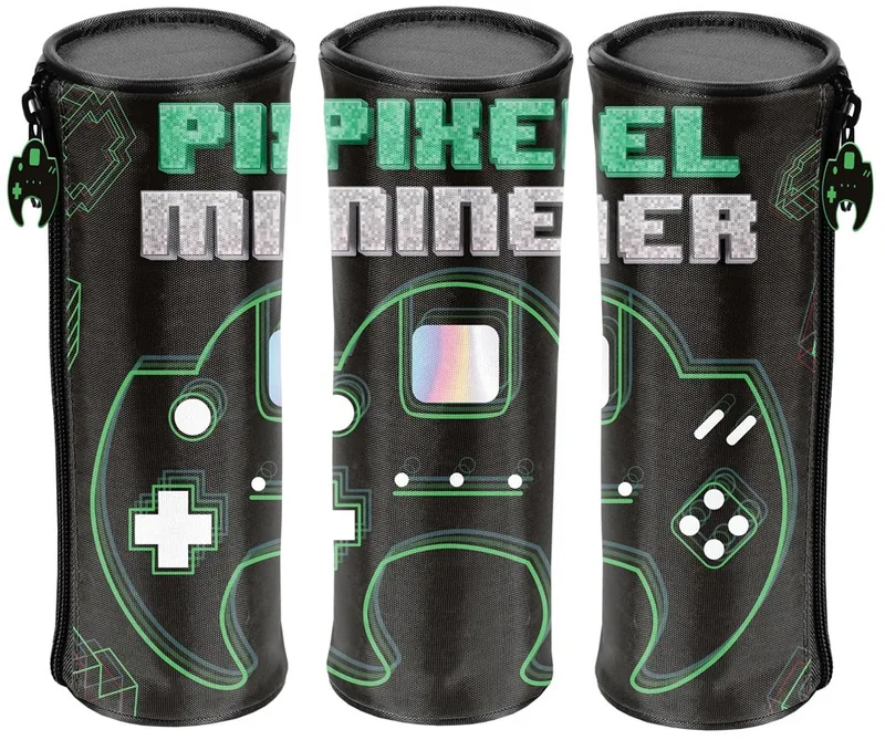 Penar Scolar Paso Pixel Miner Cilindric Cu 1 Fermoar