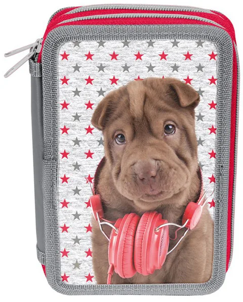 Penar Scolar Paso Studio Pets Caine cu Casti 3 Compartimente