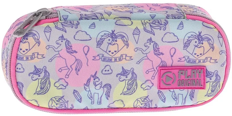 Penar Scolar Play Unicorn Oval cu 1 Fermoar