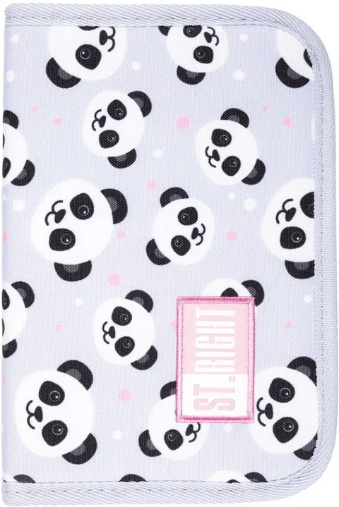 Penar Școlar St. Right Grey Panda cu 2 Aripi