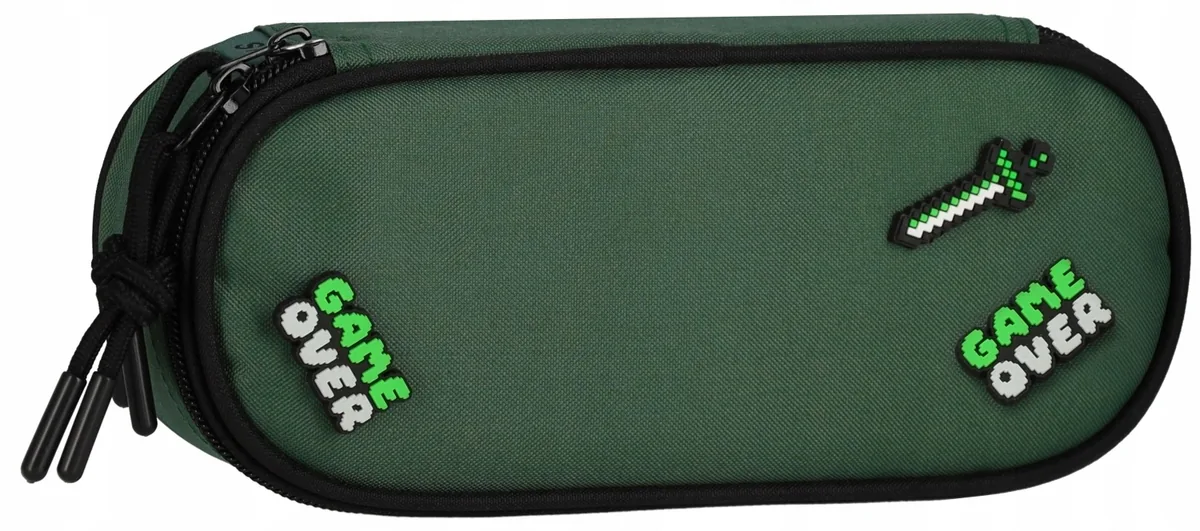 Penar Școlar Starpak Pins Pixel 1 Fermoar Verde Închis
