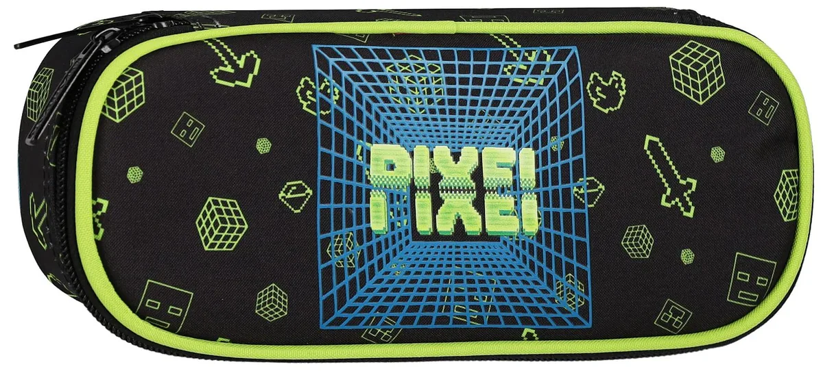 Penar Școlar Starpak Pixel Margine Verde 1 Fermoar