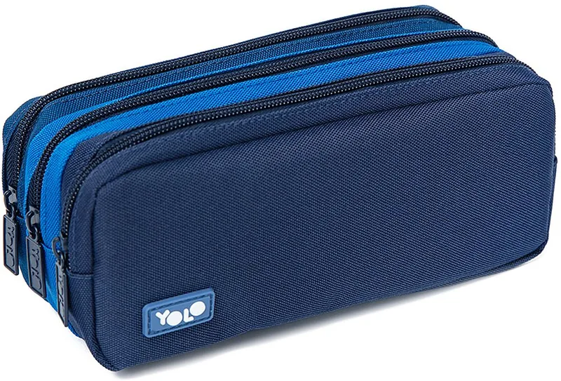 Penar Scolar YOLO 3 Fermoare Dark Blue