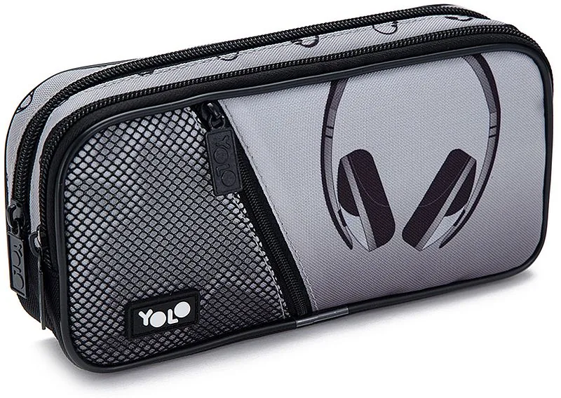 Penar Școlar YOLO Earphones 2 Fermoare
