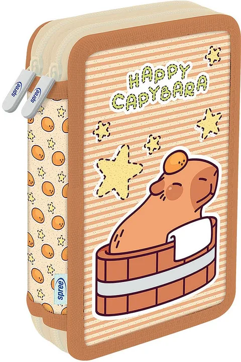 Penar Spree Capybara cu Accesorii 2 Fermoare