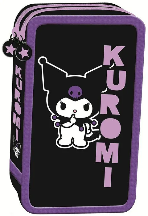 Penar St. Majewski Kuromi cu Accesorii Negru 2 Fermoare