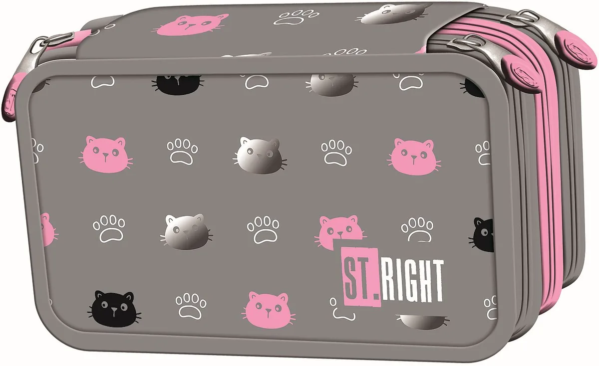 Penar St. Right Kitty Paw cu Accesorii 3 Fermoare