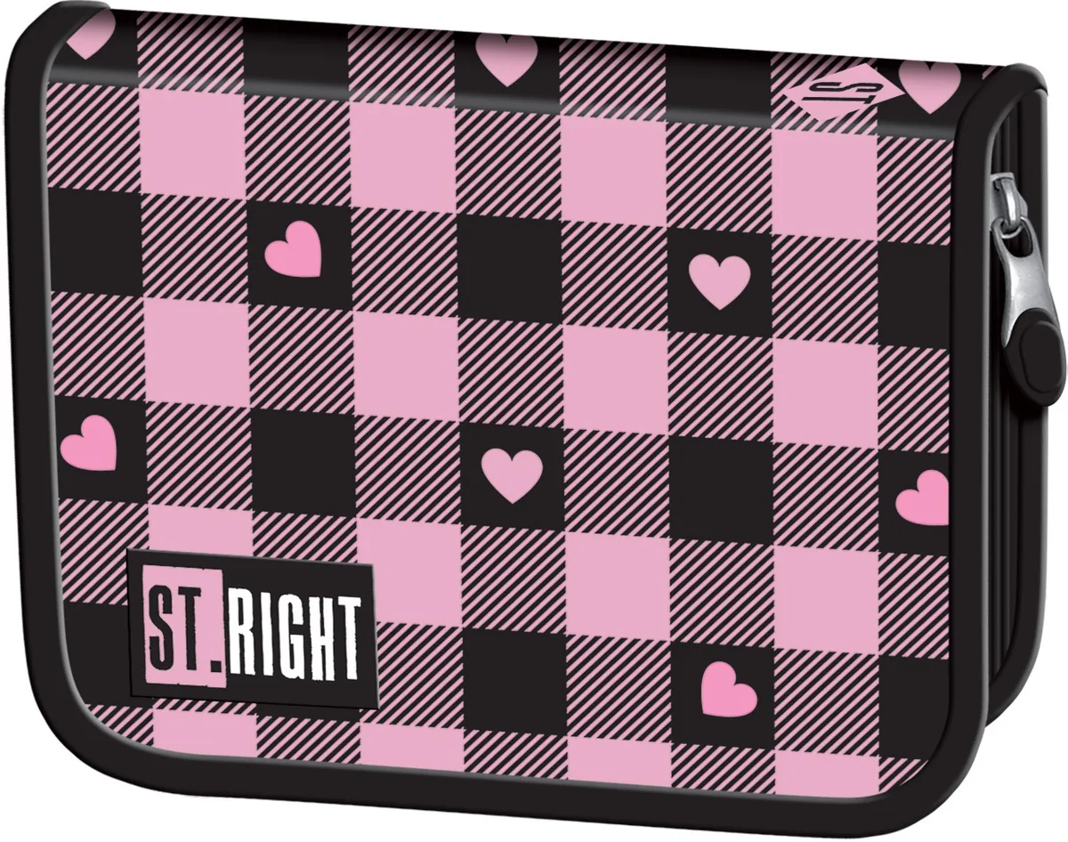 Penar St. Right Pink Checkered cu 1 Fermoar si 2 Aripi