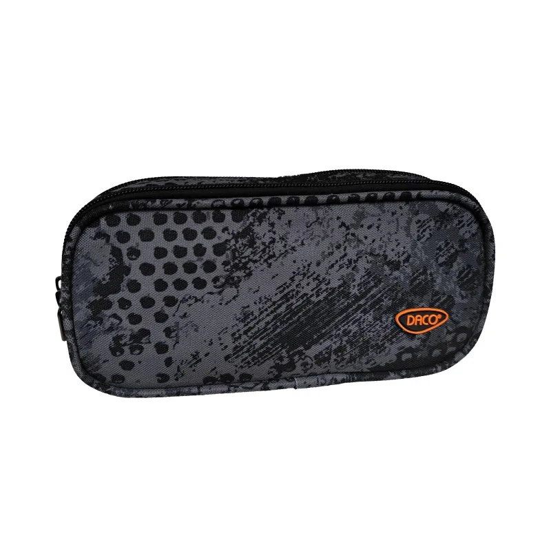 Penar Tip Etui Daco PE690 2 Fermoare Gri Negru