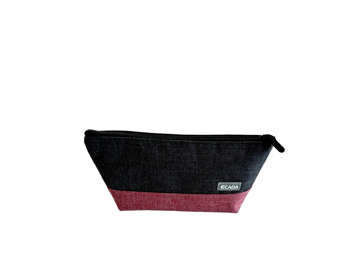Penar Tip Etui Ecada 1 Fermoar 22x6x9,5cm Negru Roz