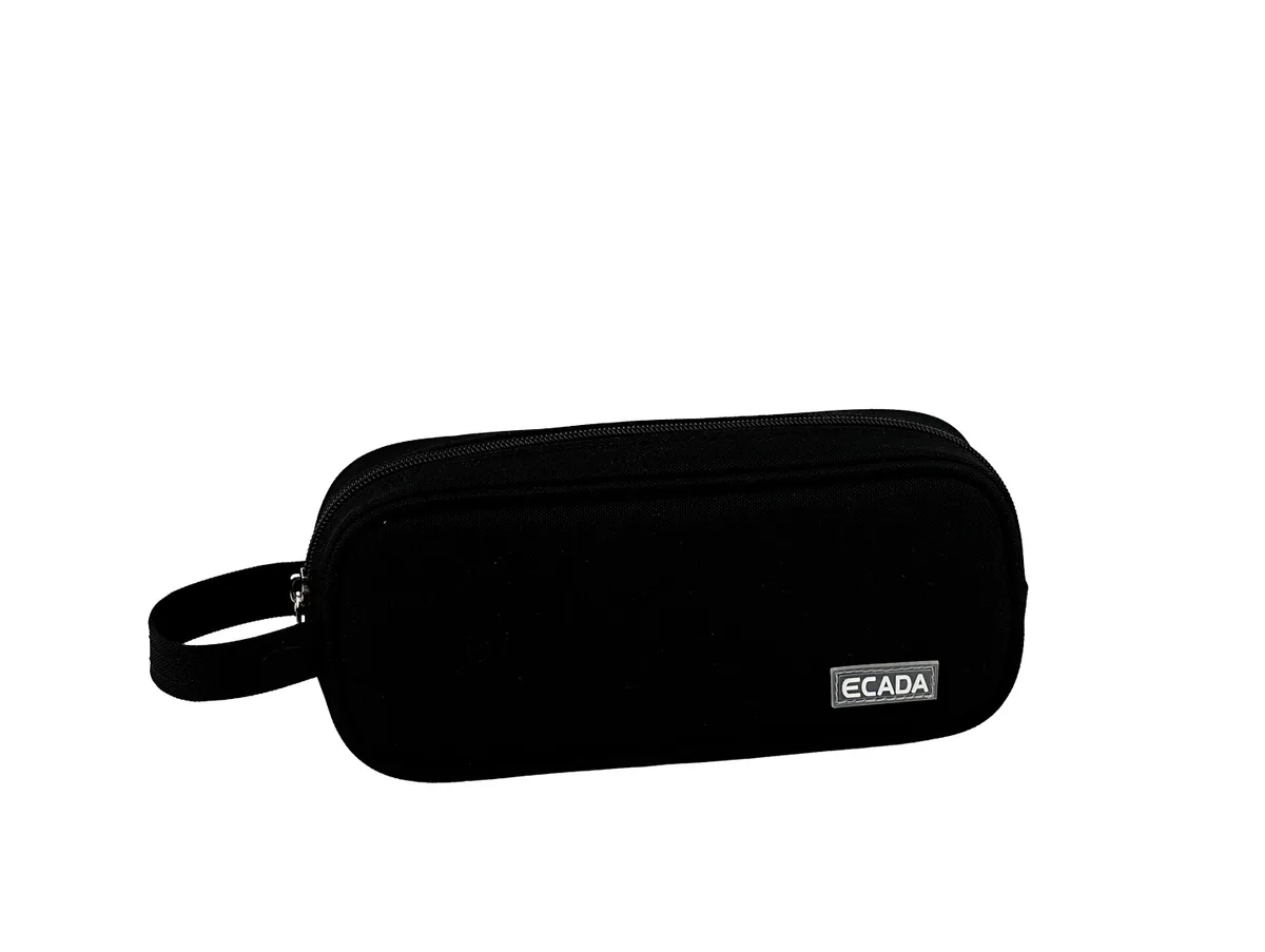 Penar Tip Etui Ecada 1 Fermoar Negru 21.5x5x10cm