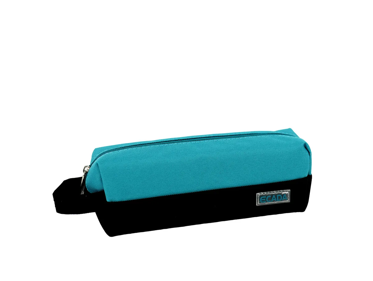 Penar Tip Etui Ecada 1 Fermoar Turcoaz Negru 20x6.5x6.5cm