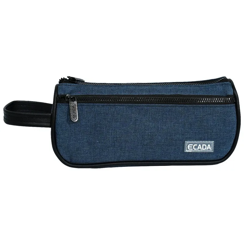 Penar Tip Etui Ecada 2 Fermoare Bleumarin 21x5x8.5cm