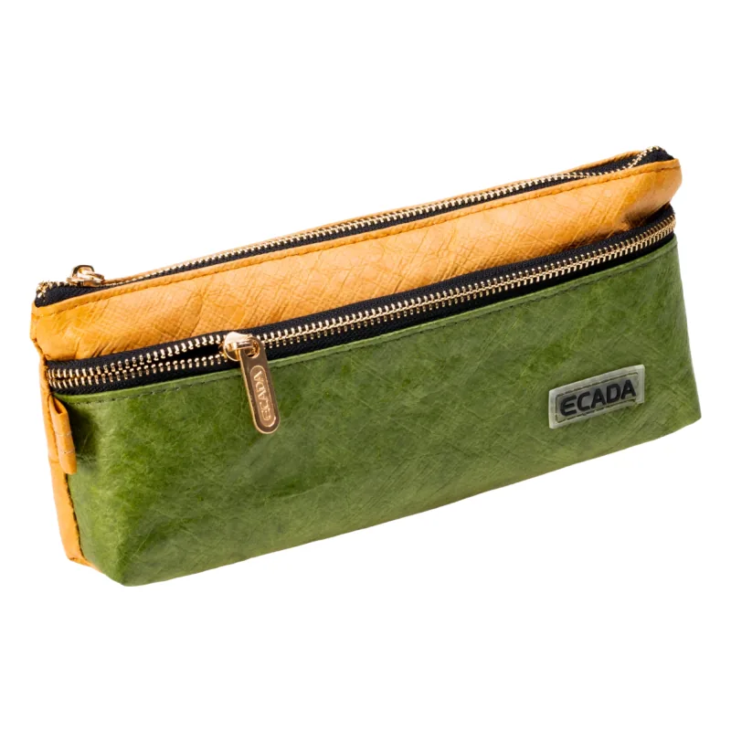 Penar Tip Etui Ecada 2 Fermoare Crem 21.5x4.5x9cm