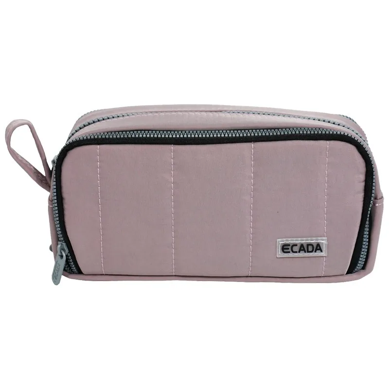 Penar Tip Etui Ecada 78401 3 Fermoare 21.5x7.5x10.5cm Roz Pastel