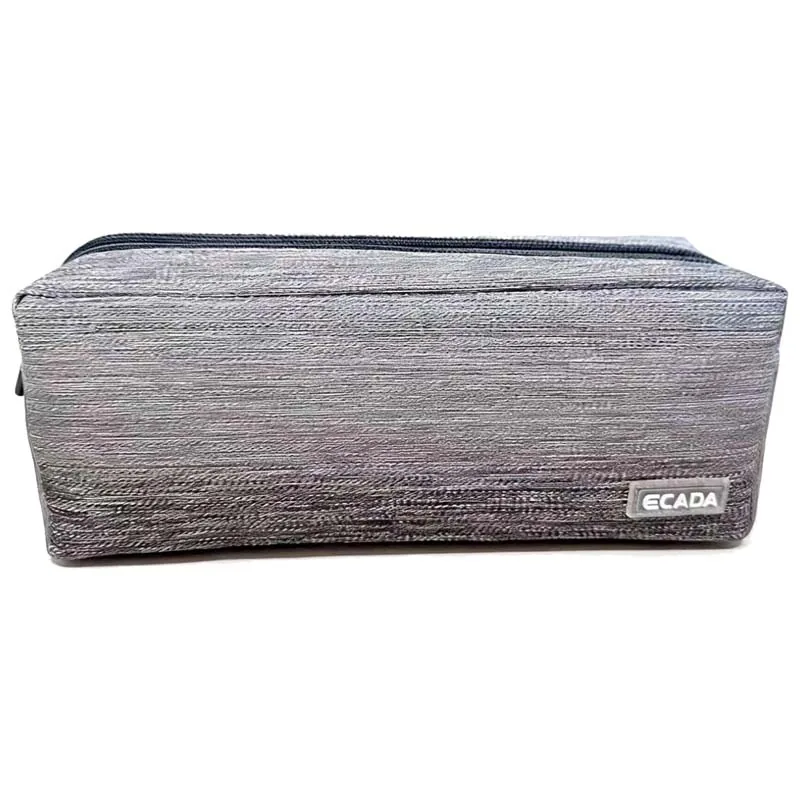 Penar Tip Etui Ecada 78511 2 Compartimente Gri Metalizat