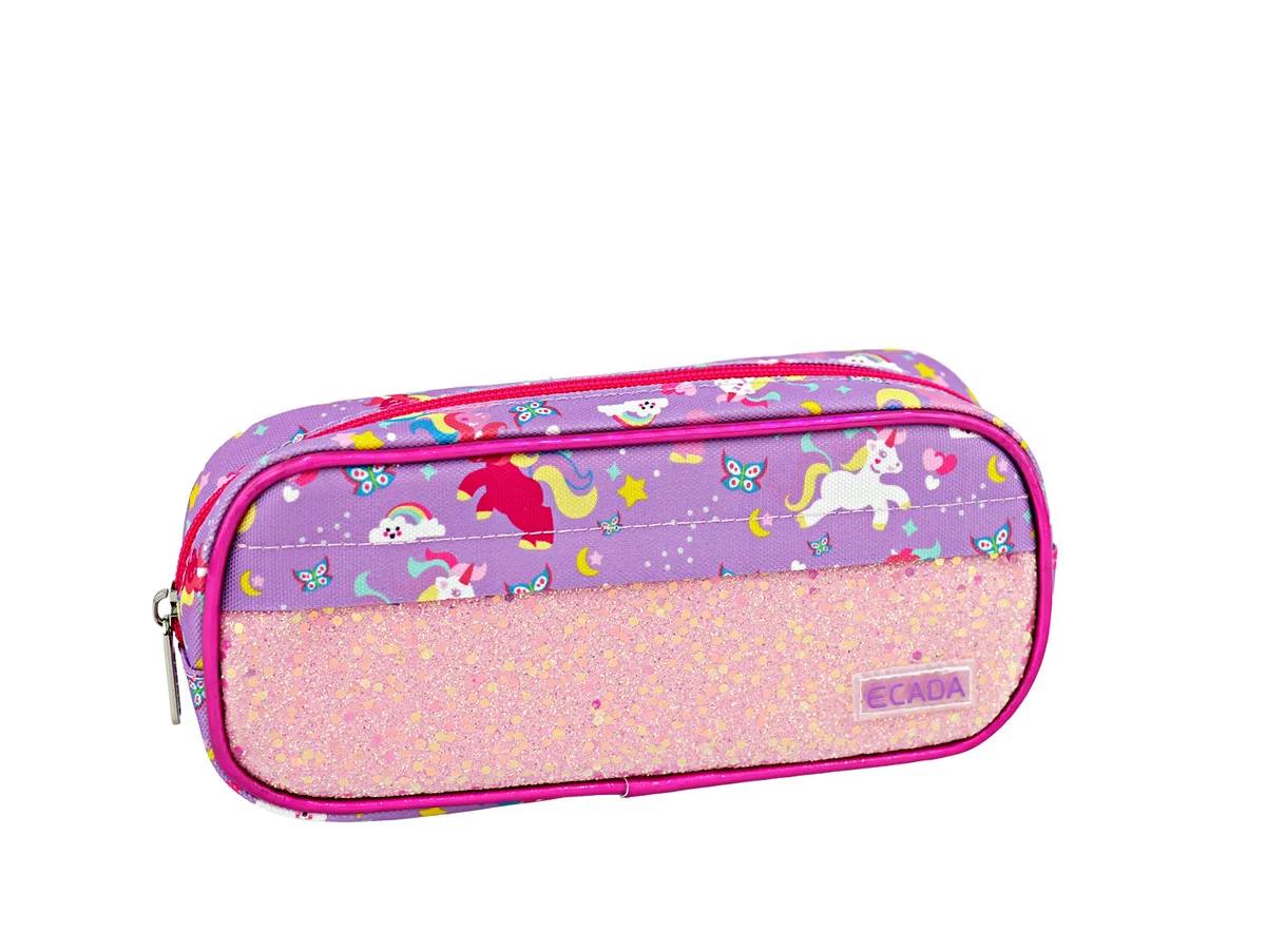 Penar Tip Etui Ecada Unicorn 21.5x5x10cm Roz
