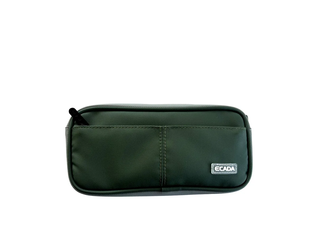Penar Tip Etui Ecada Verde Inchis 2 Fermoare