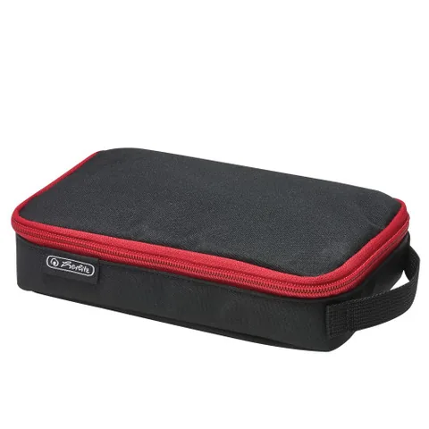 Penar Tip Etui Herlitz 2GO Negru/Rosu 21x13x6cm