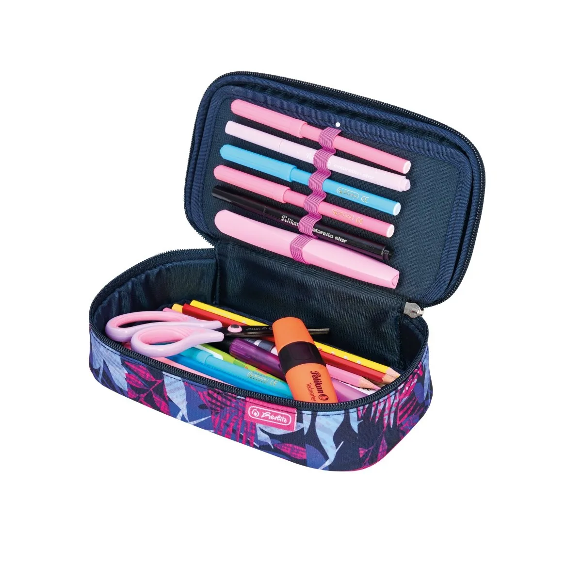Penar Tip Etui Herlitz BeatBox Indigo Flowers 22.5x12x7cm