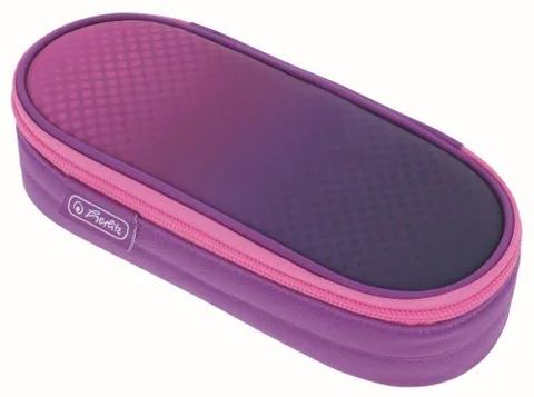 Penar Tip Etui Herlitz Dip Dye Oval 21.5x9.5x6cm Mov Roz