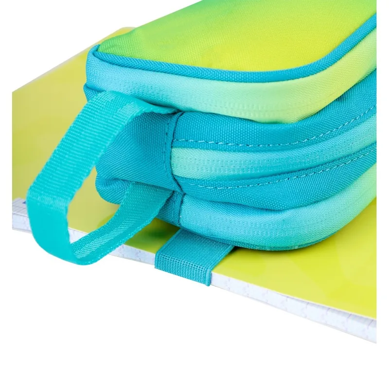 Penar Tip Etui Oxford Gradient 3 Fermoare 22x10x8cm Turcoaz
