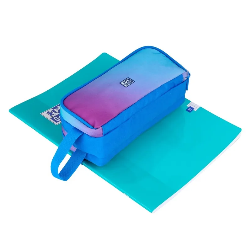 Penar Tip Etui Oxford Gradient 3 Fermoare Albastru