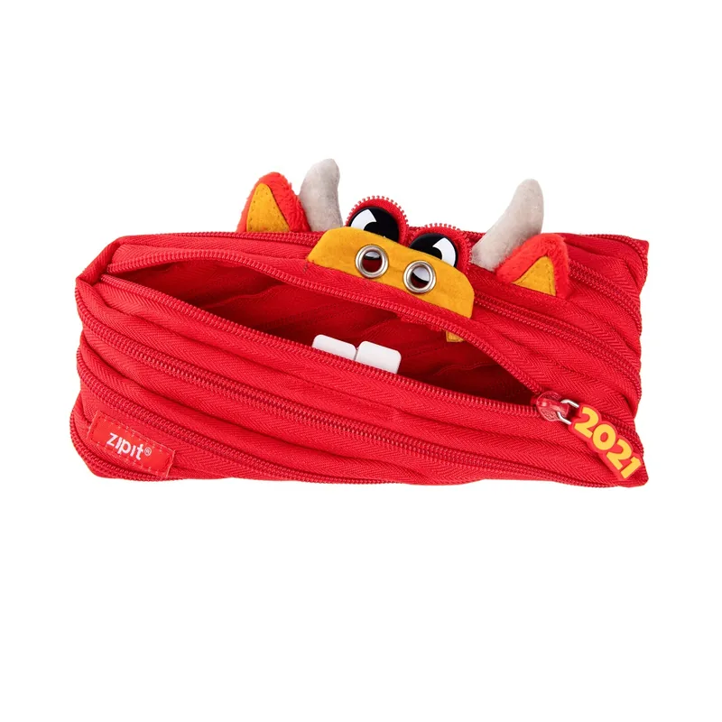 Penar Tip Etui Zipit Creature Monster Oscar Rosu