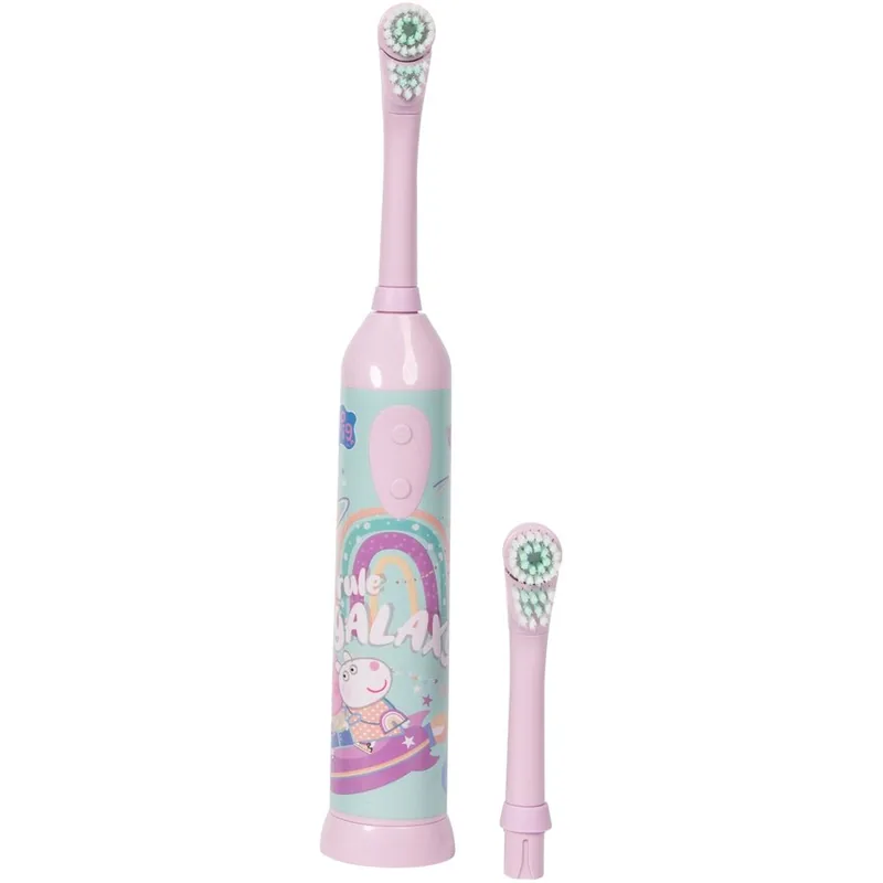 Periuta de Dinti Electrica Peppa Pig Cu Baterii Cap de Rezerva Roz