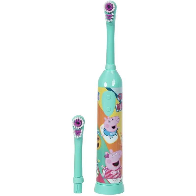 Periuță Electrică Peppa Pig Cu Baterii Cap De Rezerva Verde