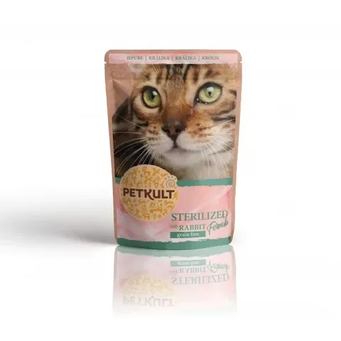 Hrana Umeda Pisici Petkult Sterilised Iepure 100g