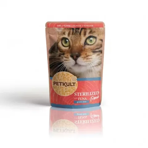 Hrana Umeda pentru Pisici Petkult Sterilised Ton 100g