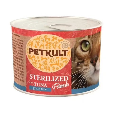 Hrana Umeda pentru Pisici Petkult Sterilised Ton 185g