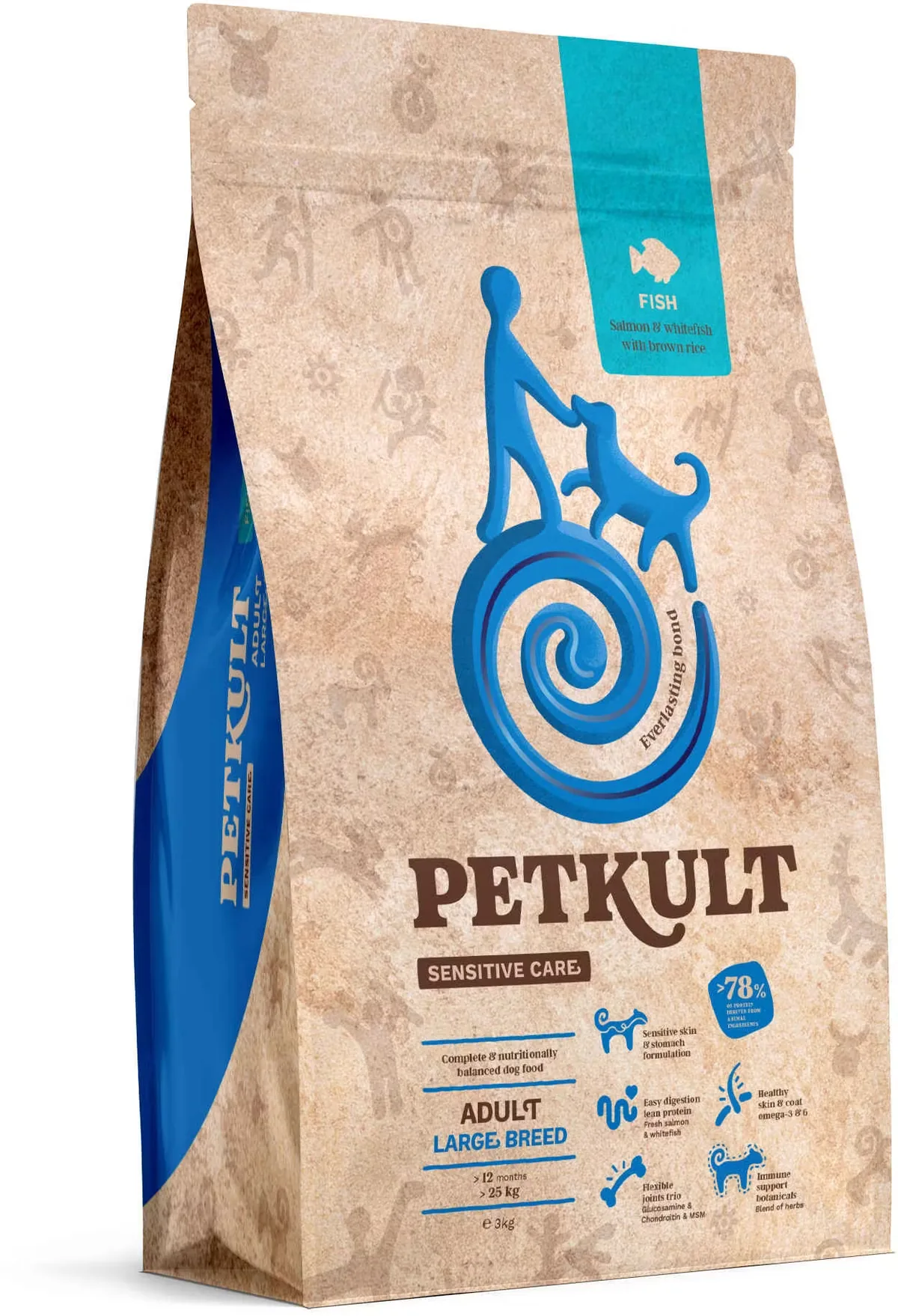 Hrana Uscata Caini Petkult Sensitive Adult Large Peste 12kg