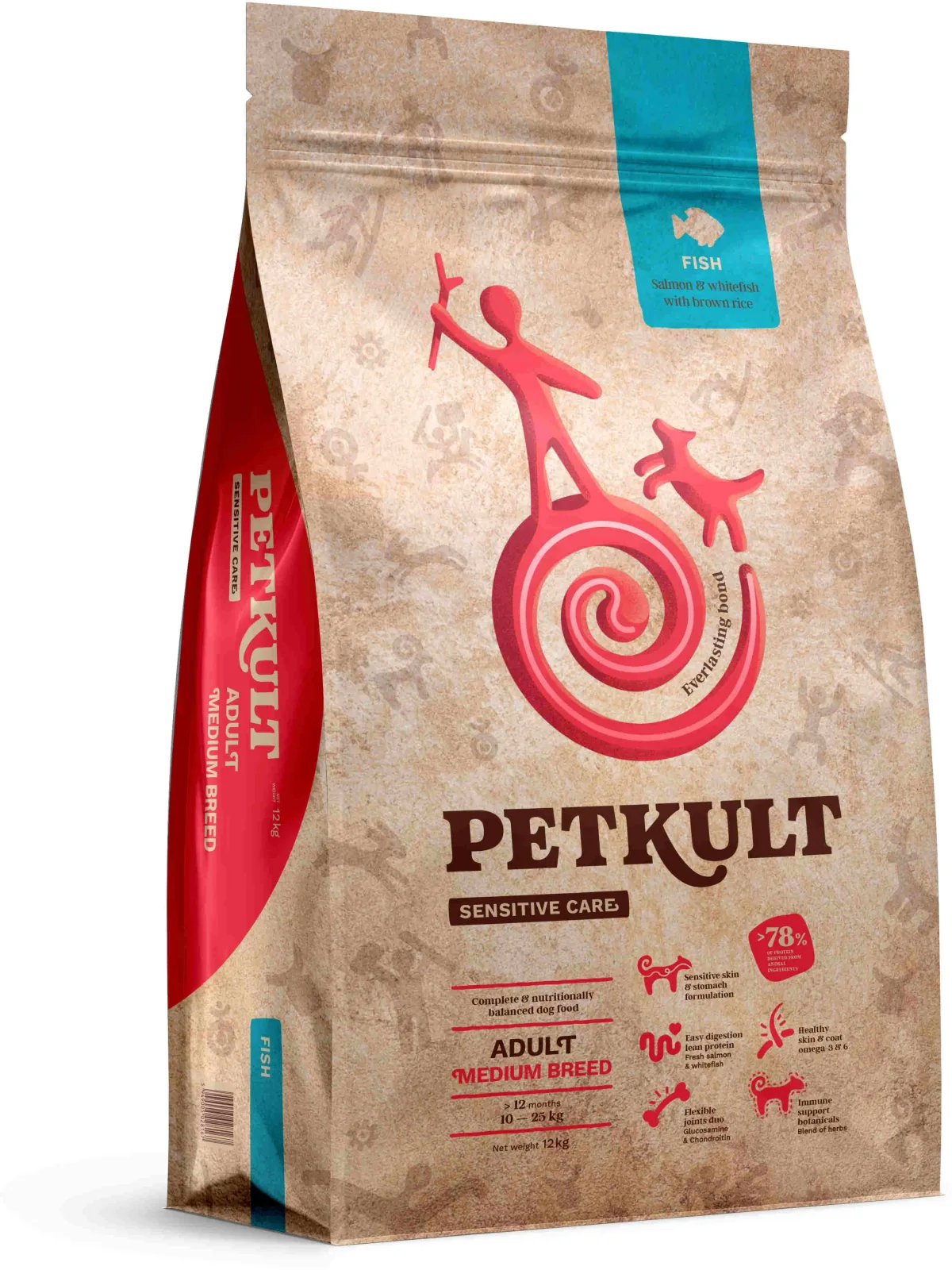 Hrana Uscata Caini Petkult Sensitive Adult Medium Peste 3kg