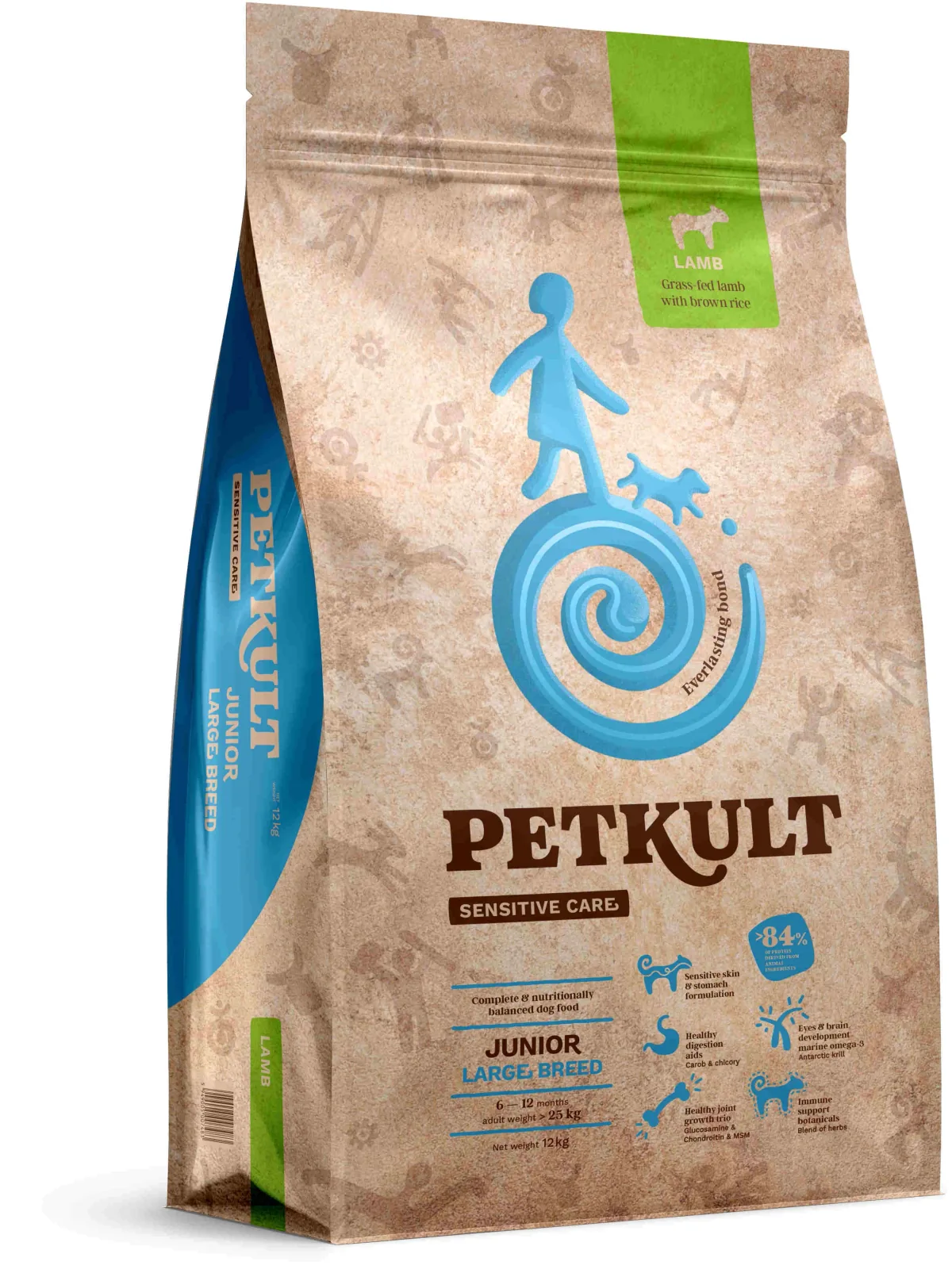 Hrana Uscata Caini Petkult Sensitive Junior Large Miel si Orez 3kg