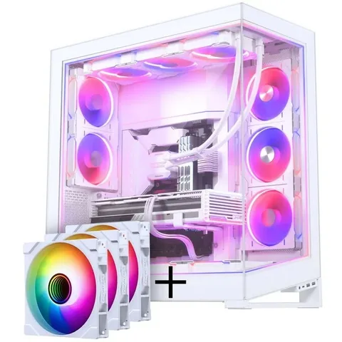 Phanteks NV9 M25 Gen2 PWM D-RGB Reverse Blade 140mm D-RGB Kit Alb