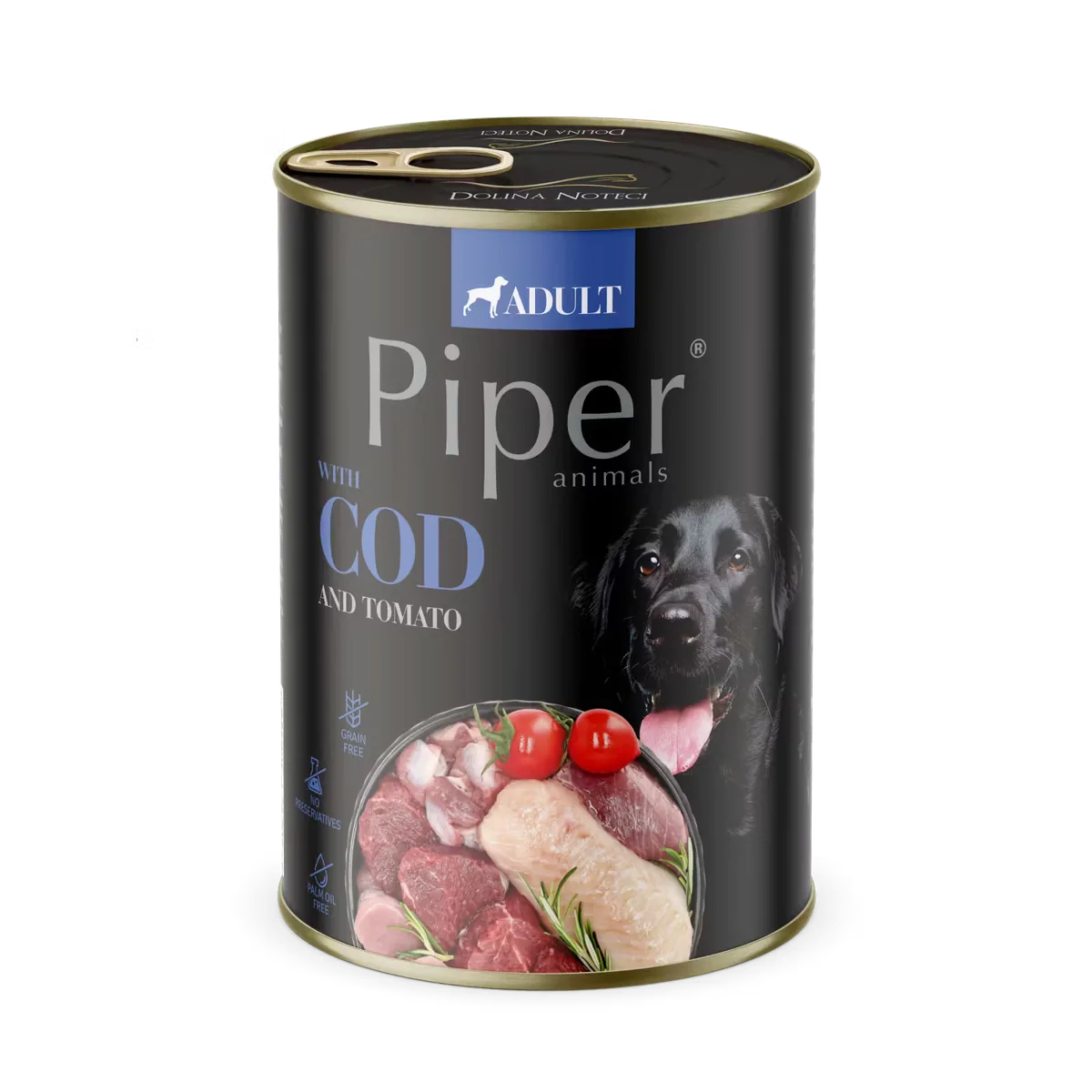 Hrana Umeda pentru Câini Piper Adult Dog Cod si Tomate 400g
