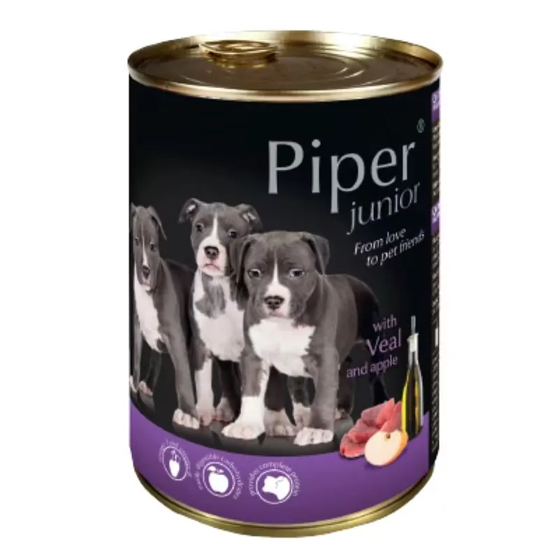 Hrana Umeda pentru Caini Piper Junior Vitel si Mere 400g