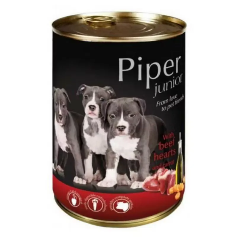 Hrana Umeda pentru Caini Piper Junior Dog Inima de Vita si Morcovi 400g