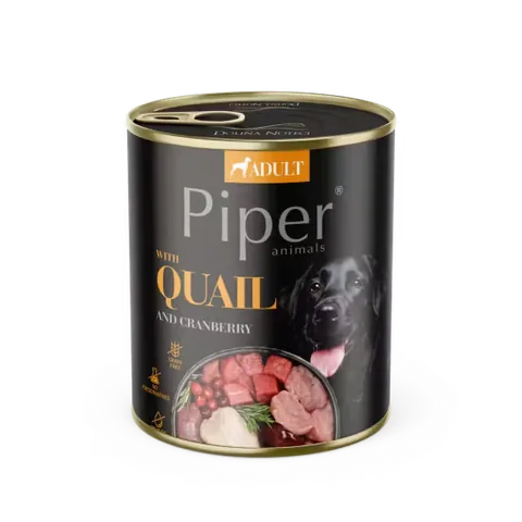 Hrana Umeda pentru Câini Adulti Piper Prepelita si Merisoare 800g