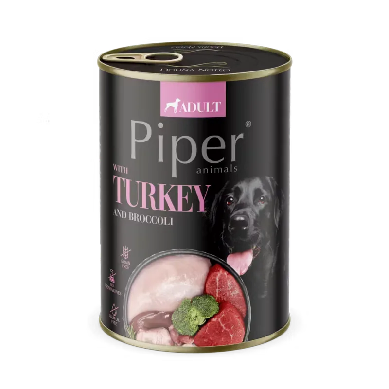 Hrana Umeda pentru Caini Adulti Piper Carne de Curcan si Broccoli 400g