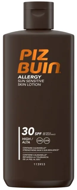 Loțiune de Corp cu Protecție Solară Piz Buin Allergy SPF30 200ml